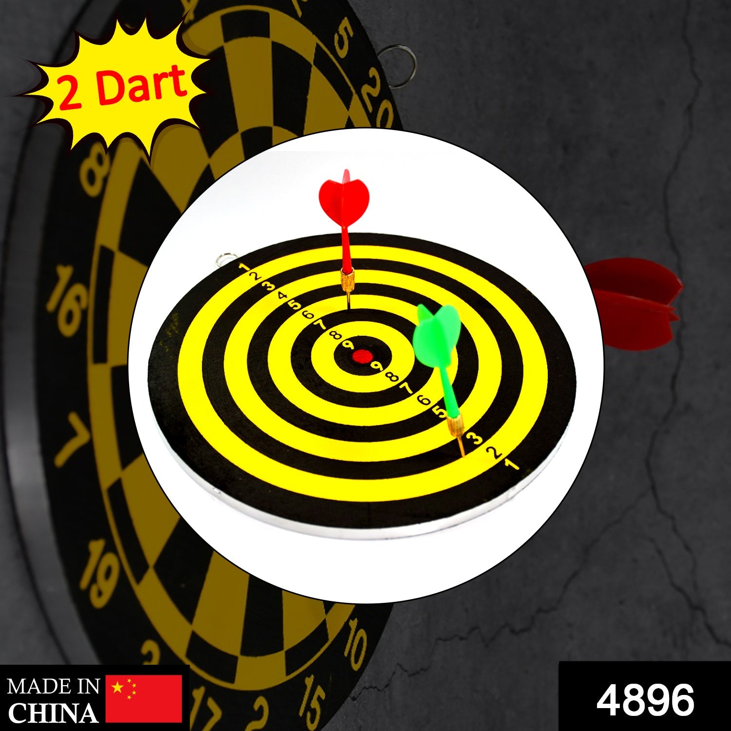 4896 Small Dart Board with 2 Darts Set for Kids Children. Indoor Sports Games Board Game Dart Board Board Game. DeoDap 4896 Small Dart Board with 2 Darts Set for Kids Children. Indoor Sports Games Board Game Dart Board Board Game. DeoDap